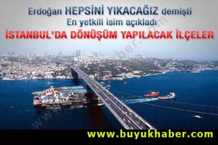 İstanbul’da dönüşüm yapılacak ilçeler belli oldu