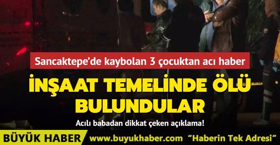 İstanbul'da kaybolan 3 kardeş inşaat temelinde ölü bulundu