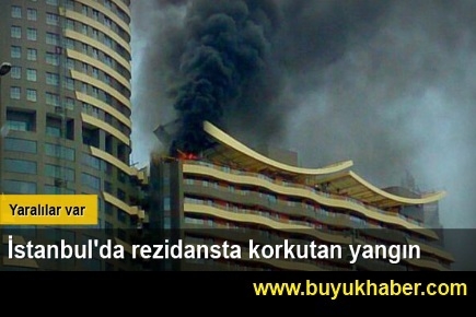 İstanbul'da rezidansta korkutan yangın
