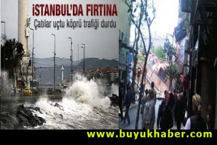 İstanbul'da şiddetli fırtına etkili oluyor