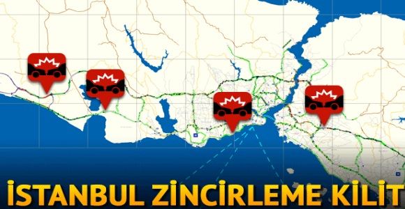 İstanbul'da zincirleme kazalar