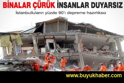 İstanbul'un yüzde 90'ı depreme hazırlıklı değil!