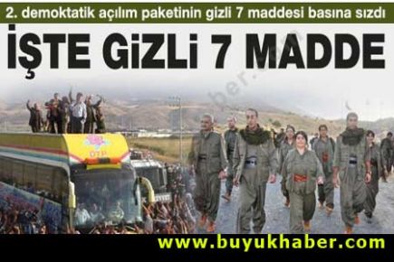 İşte açılımın 7 gizli maddesi