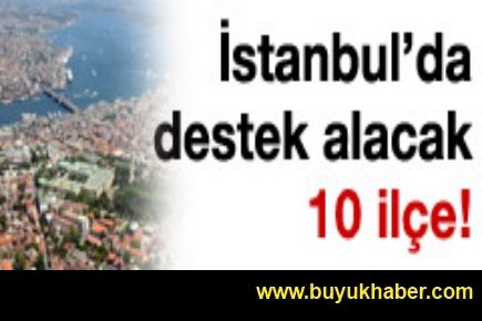 İşte destek alacak 10 ilçe