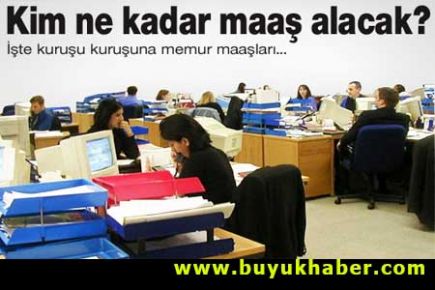 İşte kuruşu kuruşuna memur maaşları
