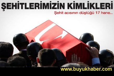 İŞTE ŞEHİT ASKERLERİMİZİN KİMLİKLERİ