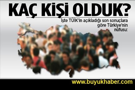 İşte Türkiye'nin son nüfusu