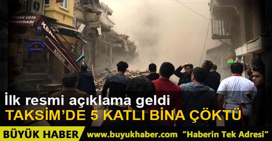 İstiklal Caddesi yakınında 5 katlı bina çöktü