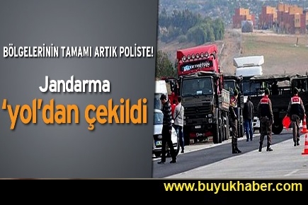 Jandarma yol’dan çekildi