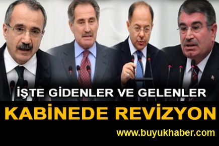 Kabinede 4 isim değişti