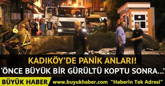 Kadıköy'de kafenin üzerine ağaç devrildi: 3 yaralı