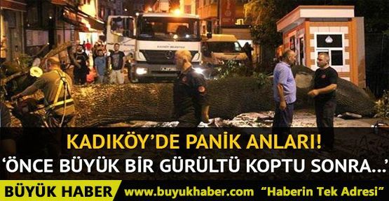Kadıköy'de kafenin üzerine ağaç devrildi: 3 yaralı