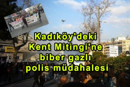 Kadıköy'deki Kent Mitingi'ne biber gazlı polis müdahalesi