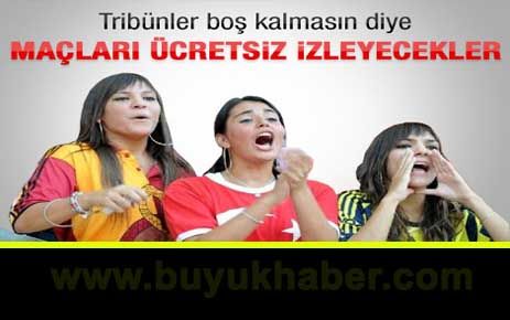 Kadın ve çocuklara maçlar ücretsiz olacak