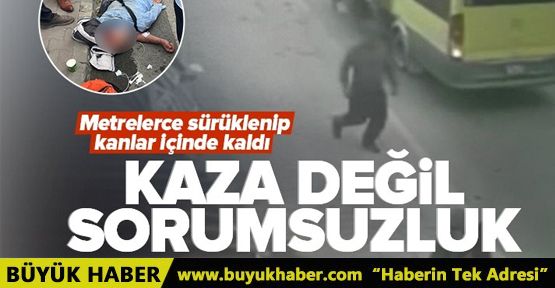 Kapısı açık giden minibüsten düştü! Ölümle burun buruna geldi.