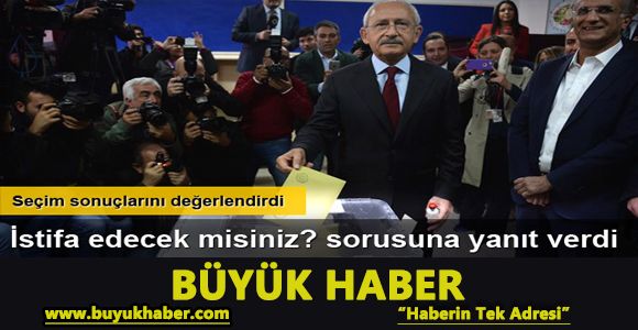 Kemal Kılıçdaroğlu istifa sorularına yanıt verdi