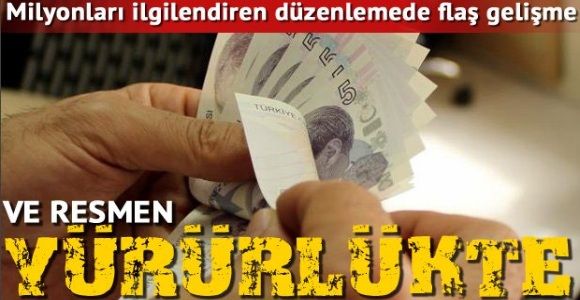 Kıdem tazminatı düzenlemesi yürürlükte