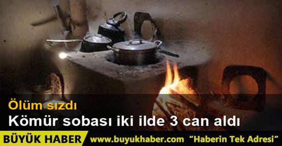 Kömür sobası iki ilde 3 can aldı