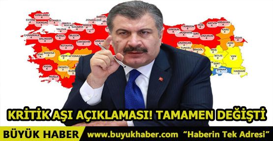 Kritik aşı açıklaması! Tamamen değişti