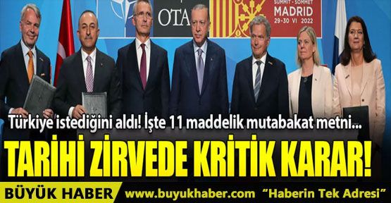 Kritik NATO zirvesinde Türkiye istediğini aldı İsveç ve Finlandiya'ya vetosunu kaldırdı