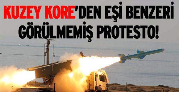 Kuzey Kore’den eşi benzeri görülmemiş protesto
