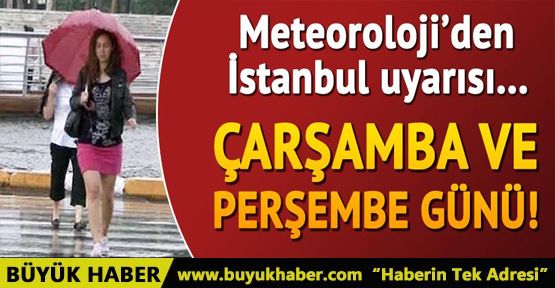 Meteoroloji'den İstanbul uyarısı! Çarşamba ve Perşembe günü