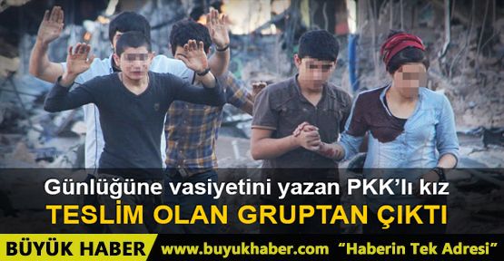 Nusaybin'de günlüğüne vasiyetini yazan PKK'lı teslim oldu
