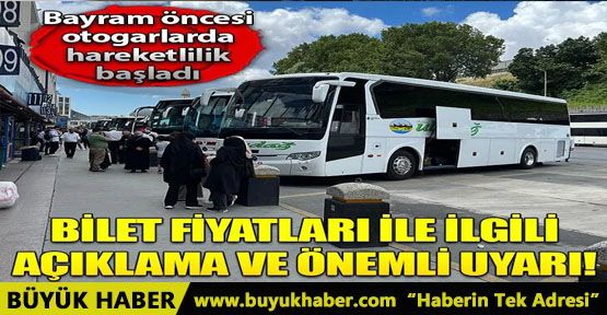 Otobüs bilet fiyatları ile ilgili açıklama