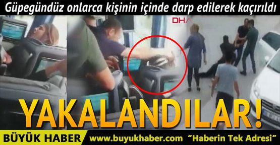 Otobüsün önünü kesip, kadını darp ederek kaçırdılar! O şahıslar yakalandı.