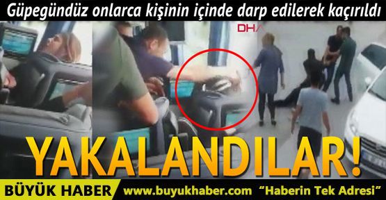 Otobüsün önünü kesip, kadını darp ederek kaçırdılar! O şahıslar yakalandı.