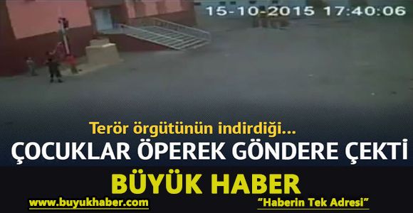 PKK'nın indirdiği bayrağı çocuklar yerine astı