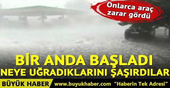 Sağanak yağış başladı