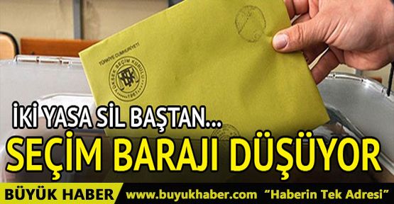 Seçim barajı düşüyor