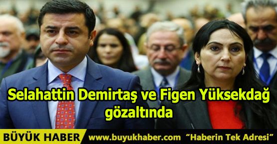 Selahattin Demirtaş ve Figen Yüksekdağ gözaltında