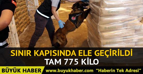 Sınır kapısında 775 kilo eroin ele geçirildi