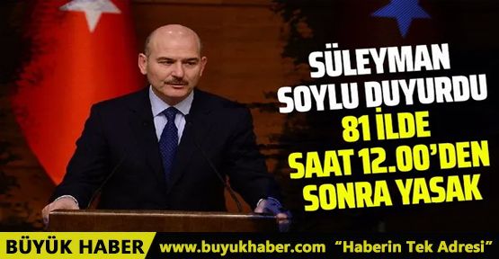 Süleyman Soylu açıkladı! 81 ilde müzik kısıtlaması