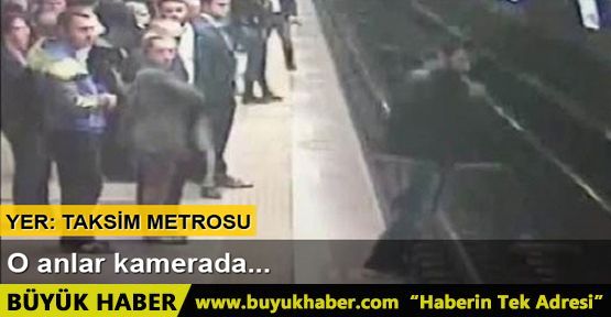Taksim Metro İstasyonu'ndaki intihar girişimi kamerada