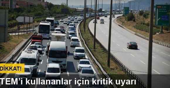 TEM otoyolunda yenileme çalışması