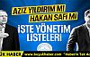 Aziz Yıldırım ve Hakan Safi'nin yönetim listeleri belli oldu