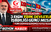 HAMİT CİLALI'DAN 3 EKİM MESAJI