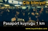 Havalimanında 1 km pasaport kuyruğu