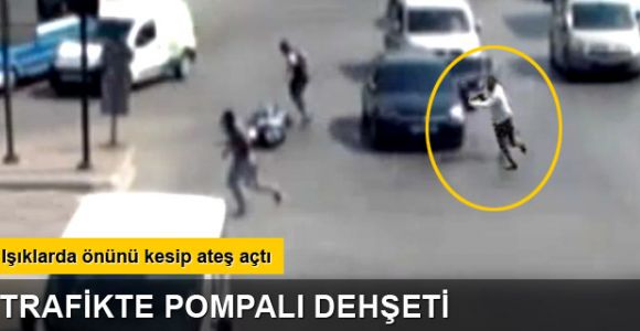 Trafik ışıklarında pompalı dehşet: 3 yaralı