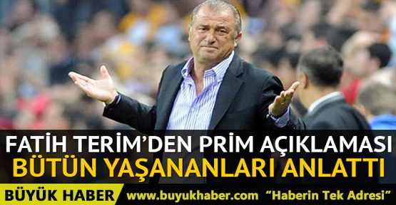 Türkiye Futbol Direktörü Fatih Terim’den prim itirafı