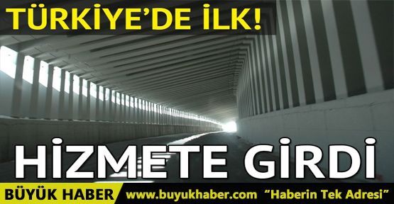 Türkiye'nin ilk prefabrik tüneli hizmete girdi