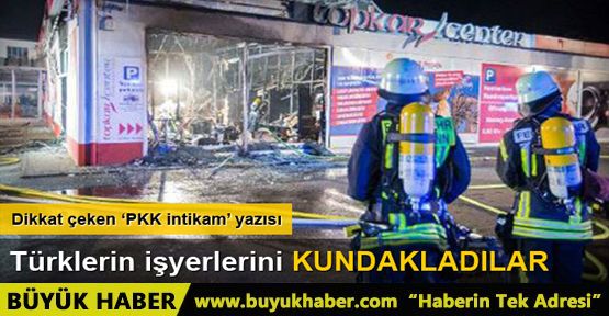 Türklerin işyerlerini kundakladılar