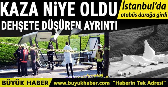 Üsküdar'da otobüs durağa girdi