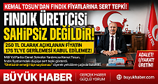 KEMAL TOSUN’DAN FINDIK FİYATLARINA SERT TEPKİ