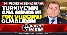 Dr. Vecdet Öz’den fon iddialarına ilişkin açıklama: Şeffaflık ve hesap verebilirlik çağrısı
