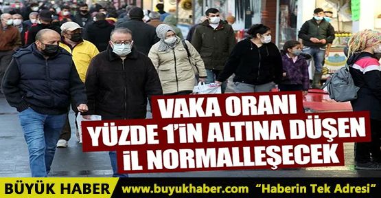 Vaka oranı yüzde 1'in altına düşen iller normalleşebilecek!