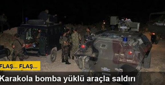 Van’da karakola bomba yüklü araçla saldırı